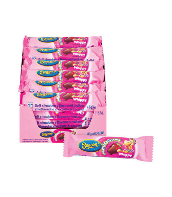 Beacon Mallow Whippy Strawberry 41g Pack of 24