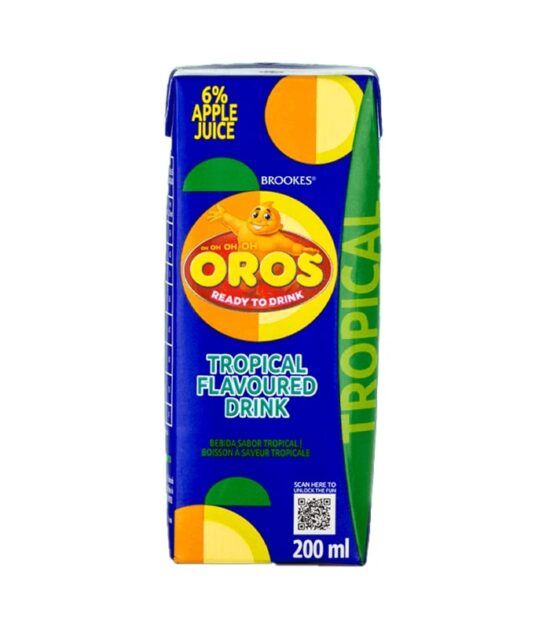 Oros 200ml Ready To Drink β Tropical (Tetra) Pack of 24