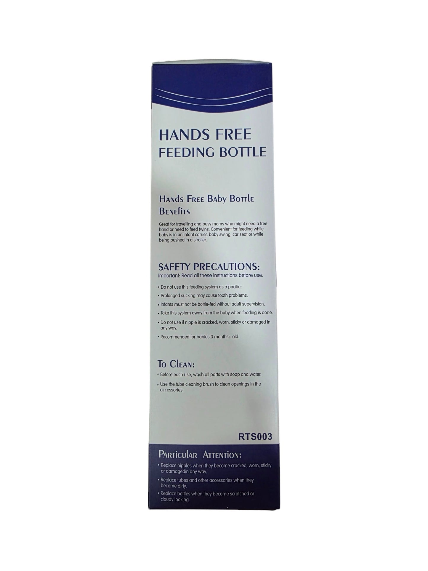 Babies-Up Hands-Free Baby Bottle 240ml, Anti-Colic Feeding Bottle