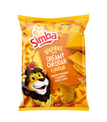 Simba Large Creamy Cheddar 125g Box of 24 Chips