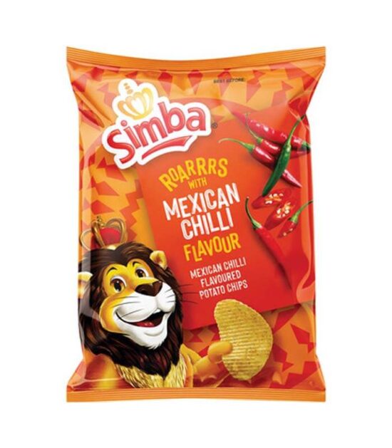 Simba Large Mexican Chilli 120g Box of 24 Chips