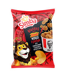 Simba Large Zingers Hotwings 120g Box of 24 Chips