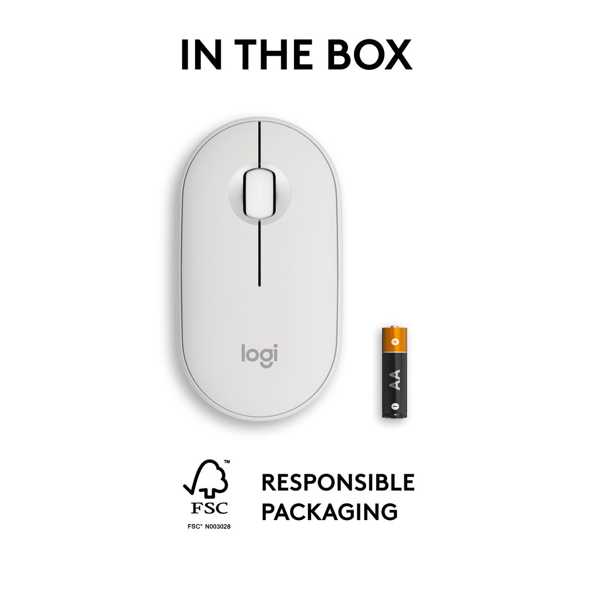 Logitech Pebble Mouse 2 M350s Slim Bluetooth Wireless Mouse (2 Year Warranty, Parallel Import)