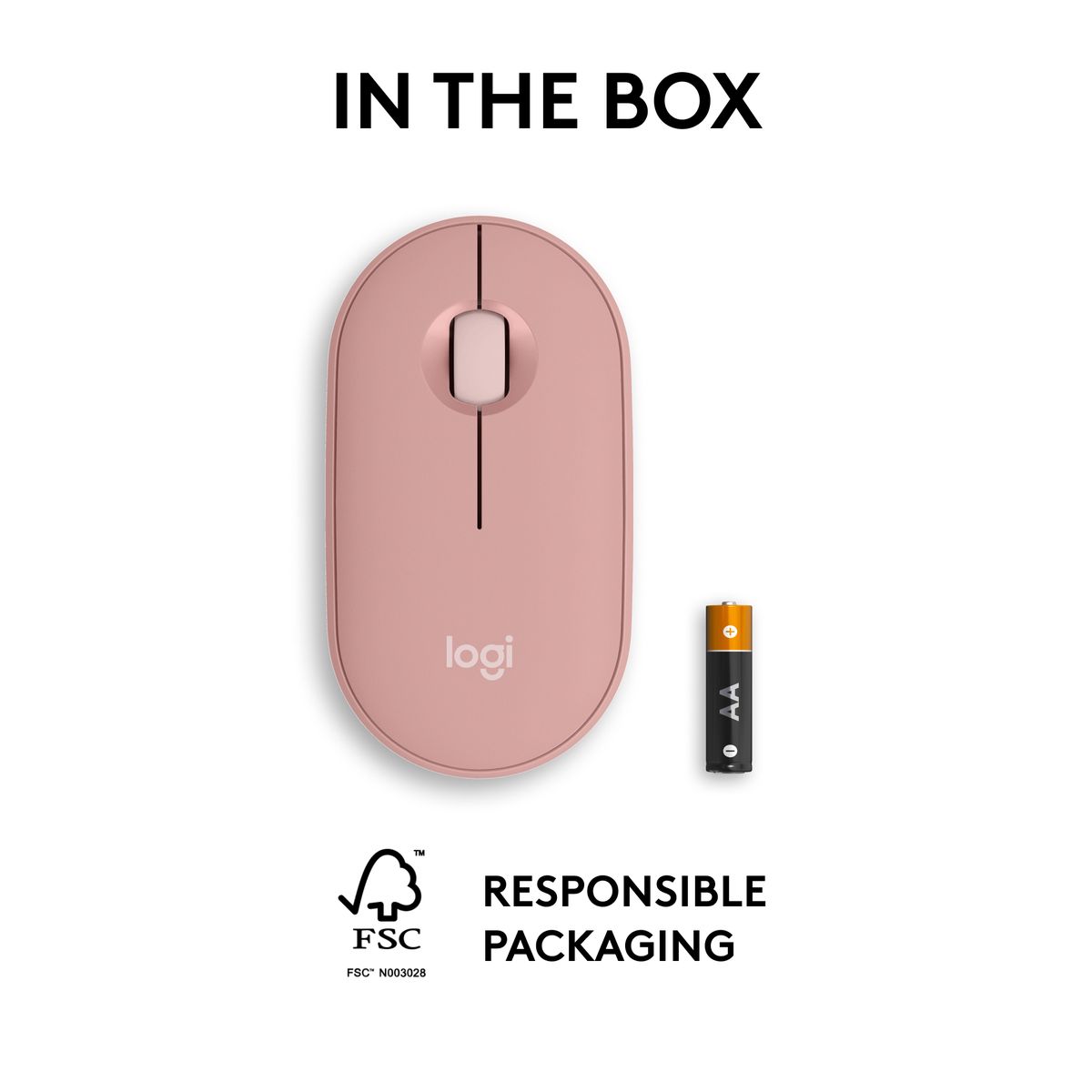 Logitech Pebble Mouse 2 M350s Slim Bluetooth Wireless Mouse (2 Year Warranty, Parallel Import)