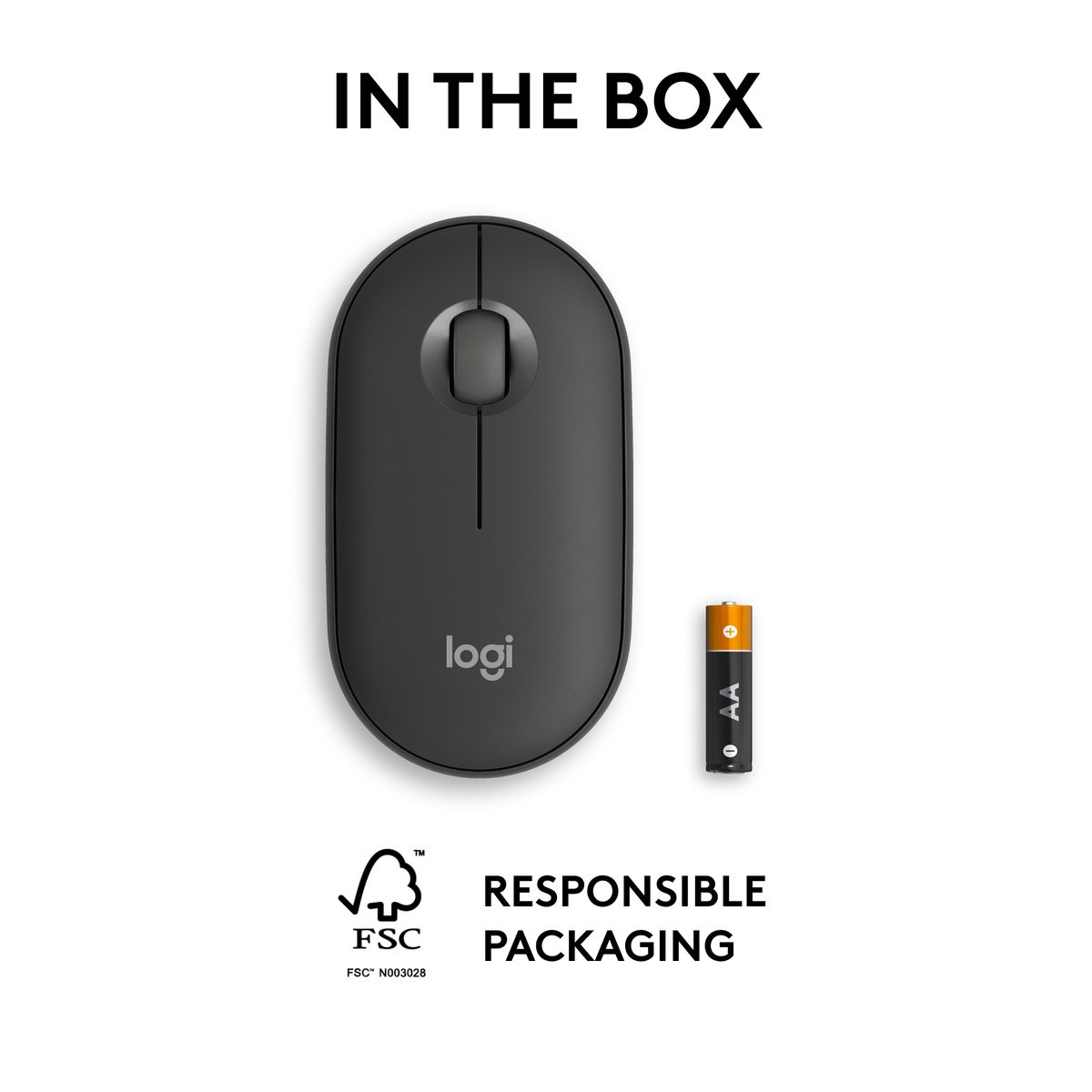 Logitech Pebble Mouse 2 M350s Slim Bluetooth Wireless Mouse (2 Year Warranty, Parallel Import)