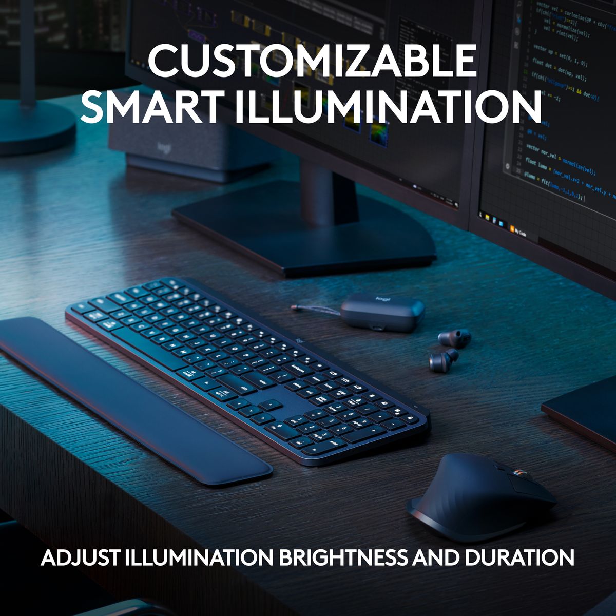 Logitech MX Keys Advanced Wireless Illuminated Keyboard Graphite (2 Year Warranty, Parallel Import)