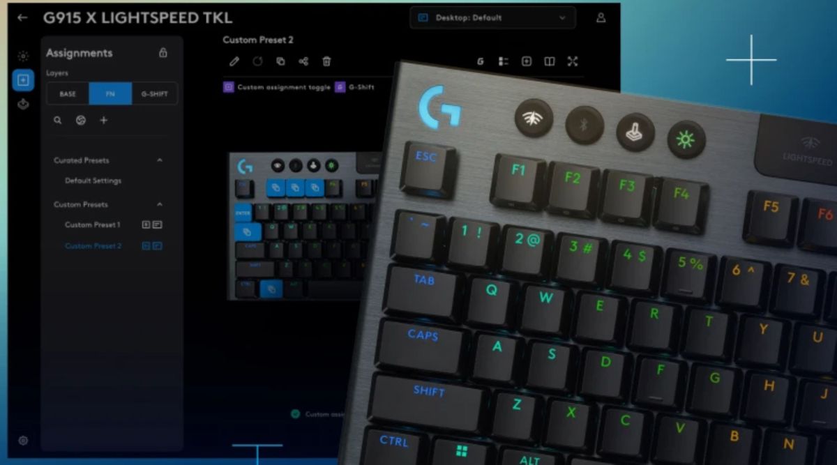 Logitech G915 X LIGHTSPEED TKL Low-Profile Wireless Gaming Keyboard (2 Year Warranty, Parallel Import)