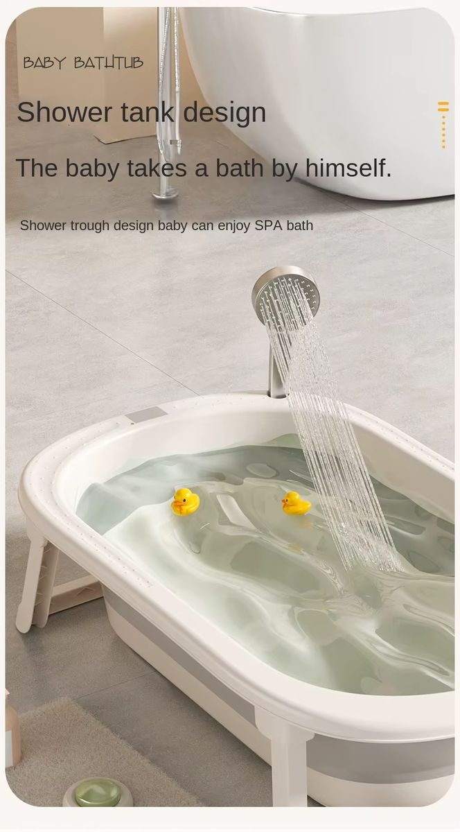 Babies-Up Crown Collapsible Baby Newborn Bathtub Thermometer With Seat
