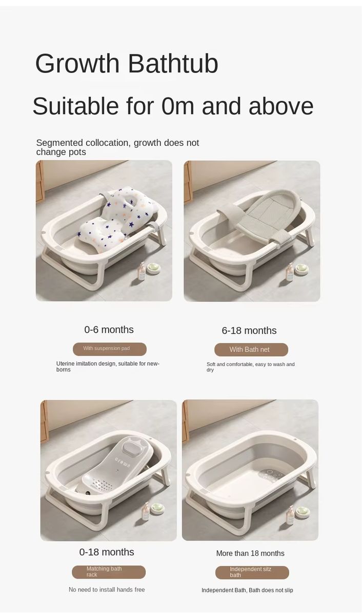 Babies-Up Crown Collapsible Baby Newborn Bathtub Thermometer With Seat