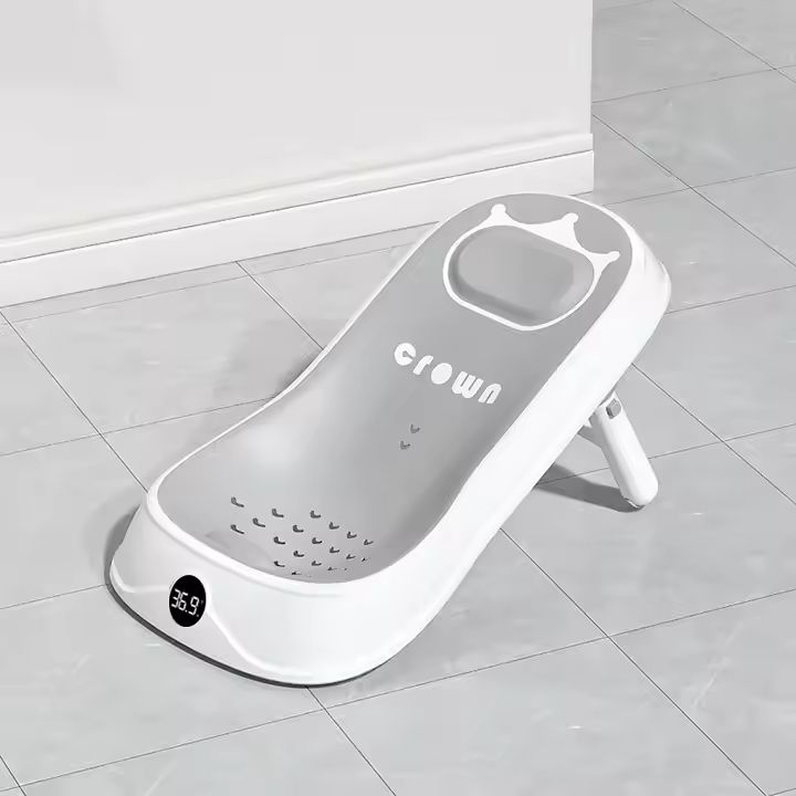 Babies-Up Crown Collapsible Baby Newborn Bathtub Thermometer With Seat