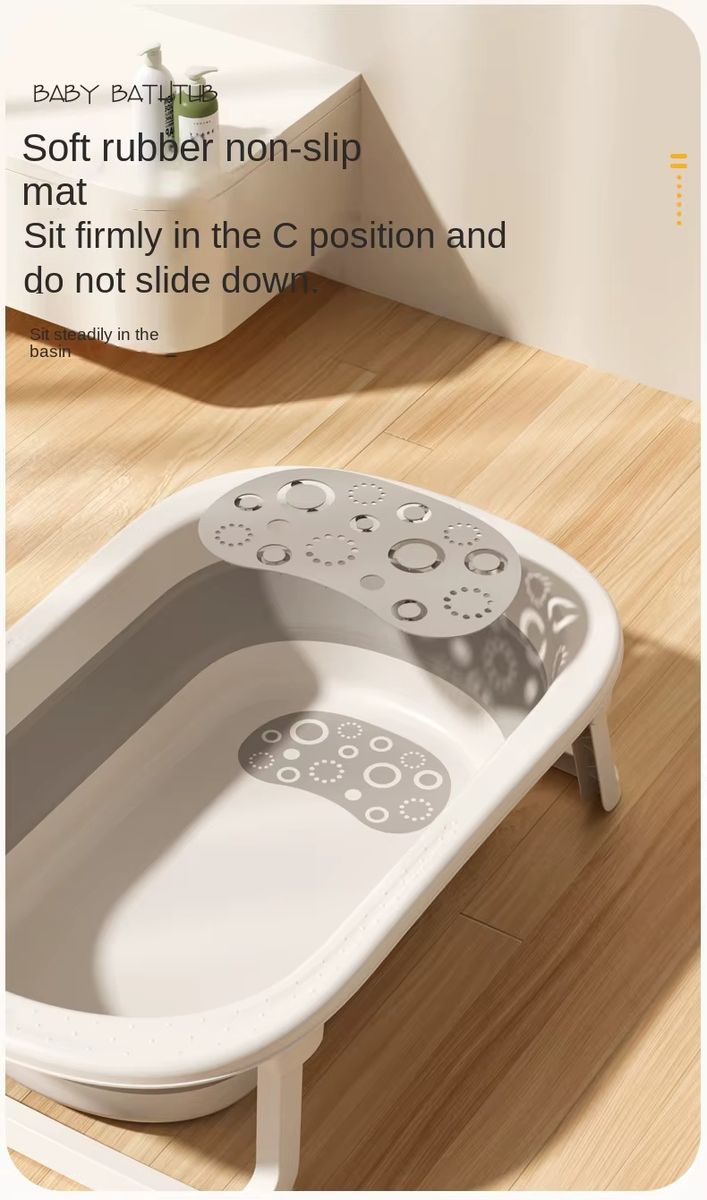 Babies-Up Crown Collapsible Baby Newborn Bathtub Thermometer With Seat