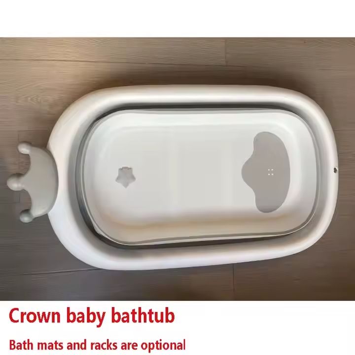 Babies-Up Foldable New Born Bath With Attachments, Mat/Rack/Cup Set