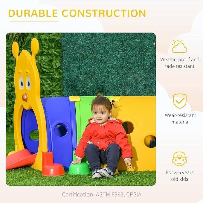 Babies-Up Rainbow Caterpillar Tunnel Adventure for Kids Playground Fun