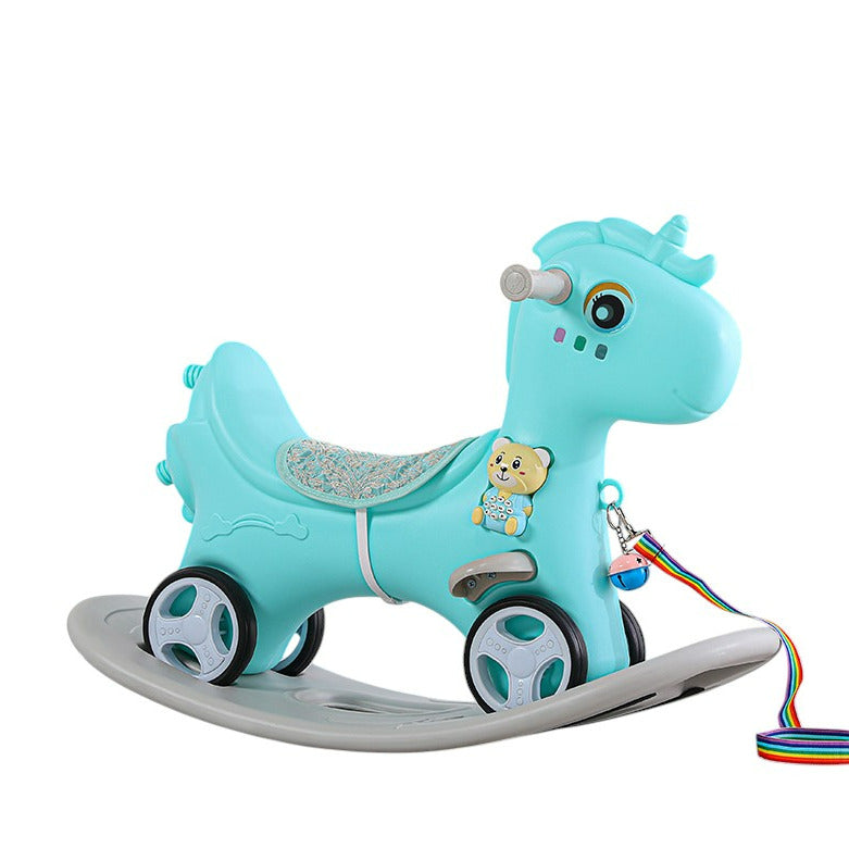 Babies-Up Rocking Dino Horse with Delight Music for Kids Age 3 in 1 Rocker