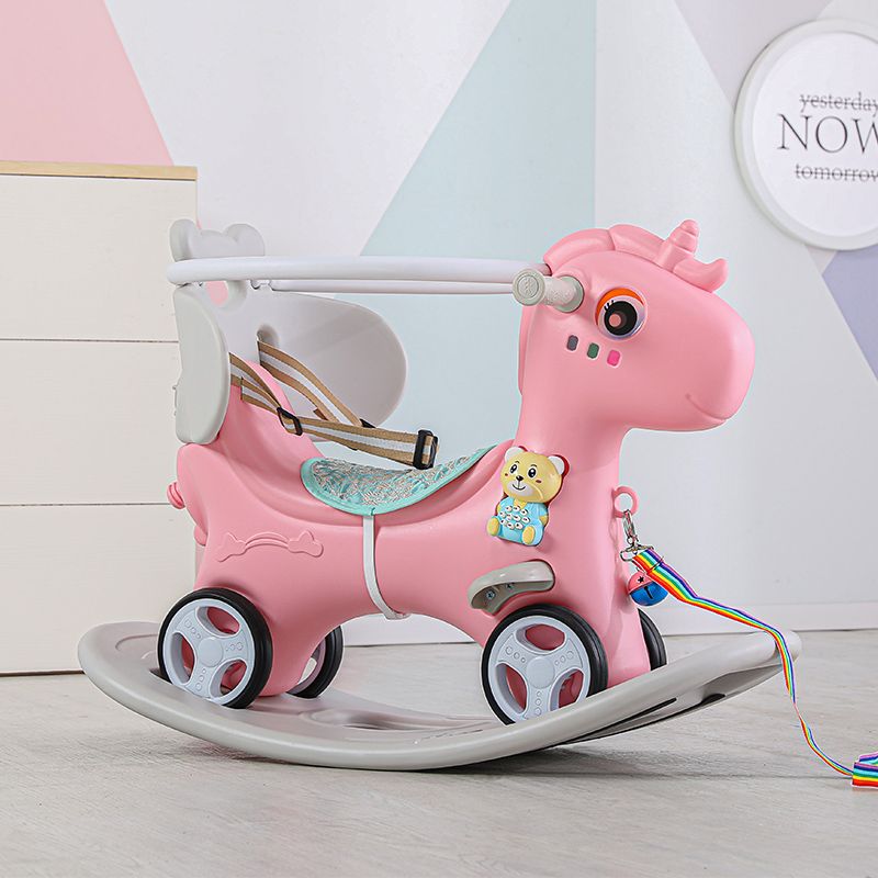 Babies-Up Rocking Dino Horse with Delight Music for Kids Age 3 in 1 Rocker