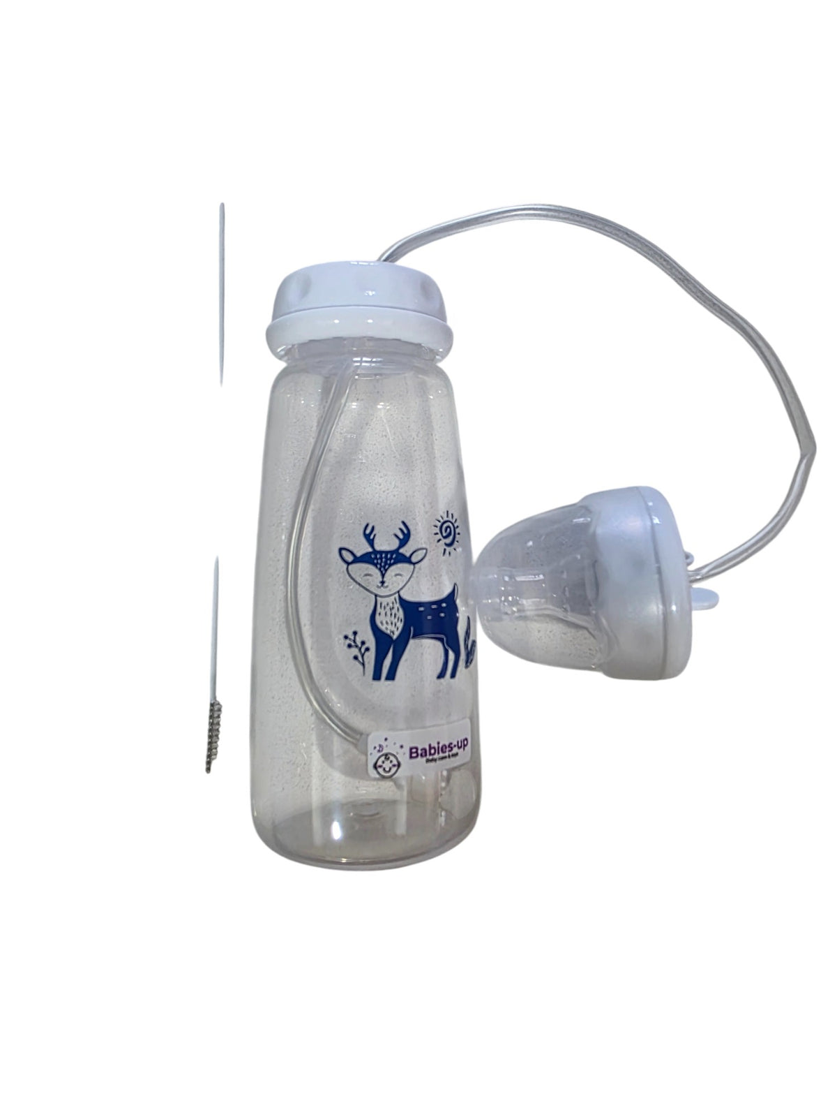 Babies-Up Hands-Free Baby Bottle β 240ml Anti-Colic Feeding Solution
Make feeding time easier and more comfortable with the Babies-Up Hands-Free Baby Bottle, designed for busy parents and happy babies. With a 240ml capacity, this innovative bottle features a hands-free design that allows babies to feed in a natural, upright position, promoting independence and convenience.