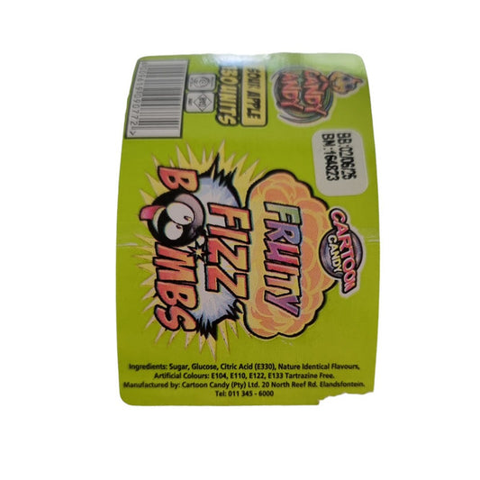 Cartoon Candy Fruity Fizz Bombs Sweet Tub of 130 Units - Sour Apple
Fruity Fizz Bomb Sweets" are an explosion of vibrant flavors and fizzy sensations in every bomb. These delightful confections are bursting with the essence of assorted fruits, delivering a tantalizing mix of sweet and tangy notes that dance on your taste buds.