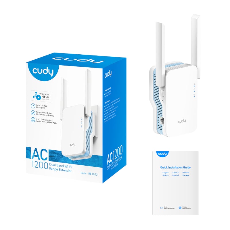 Easily boost the range of your existing WiFi router to hard-to-reach areas with the latest Wi-Fi technology. It can reach transfer speeds of up to 1.2Gbps for 4K/HD streaming and endless browsing on your laptops, gaming consoles, smartphones, and more. Connect more devices that are out of range from your main router while eliminating poor performance and weak WiFi. One high-speed Gigabit Ethernet port lets you easily connect to a nearby wired device for faster speed and uninterrupted connection.