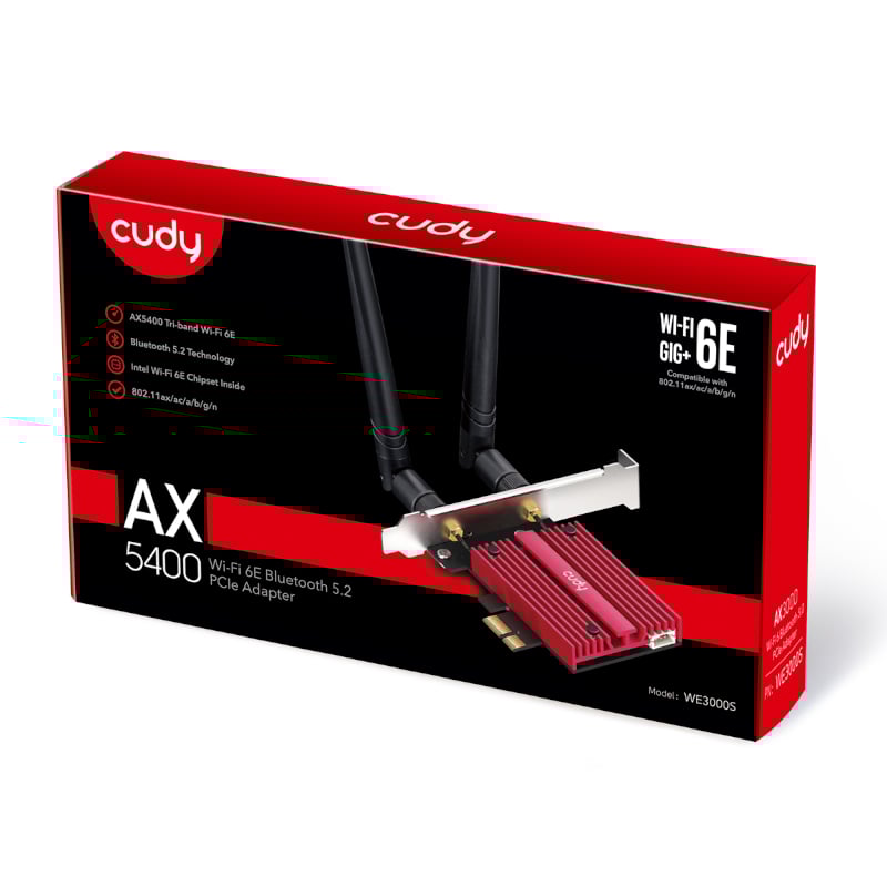 Built in with the latest Bluetooth 5.2 technology, the Cudy AX5400 Tri-Band Wi-Fi 6 PCI Express Adapter can achieve 2× faster speed and 4× broader coverage than on Bluetooth 4.2. Easily connect as many devices as you want, including game controllers, headphones, and keyboards, to enjoy a smoother experience than ever before. Everyone knows that lower latency is essential to gaming success. The revolutionary OFDMA reduces lag by up to 75% to increase your response time. Enjoy ultra-responsive real-time