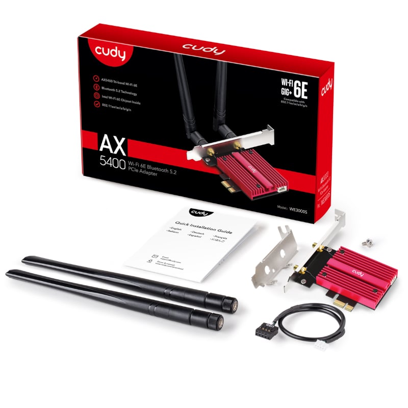 Built in with the latest Bluetooth 5.2 technology, the Cudy AX5400 Tri-Band Wi-Fi 6 PCI Express Adapter can achieve 2× faster speed and 4× broader coverage than on Bluetooth 4.2. Easily connect as many devices as you want, including game controllers, headphones, and keyboards, to enjoy a smoother experience than ever before. Everyone knows that lower latency is essential to gaming success. The revolutionary OFDMA reduces lag by up to 75% to increase your response time. Enjoy ultra-responsive real-time