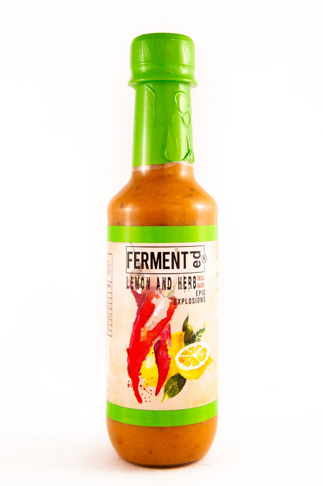 Fermented Lemon and Herb Chilli Sauce Epic Explosions 250ml
FERMENTed Lemon & Herb Chilli Sauce: Citrus-Infused Heat with Herbal Elegance
Infused with the brightness of lemon and enriched with a medley of herbs, this sauce is a celebration of complexity and balance. The fermentation process heightens the flavours, creating a symphony of tastes that dance on your palate.