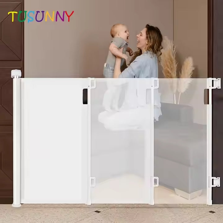 Babies-Up Retractable Baby and Pet Gate 1.4M Mesh Child Safety Gate