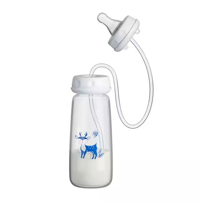 Babies-Up Hands-Free Baby Bottle 240ml, Anti-Colic Feeding Bottle