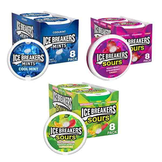 Ice Breakers Large-Variety Pack (Sours And Mint) - 1kg
