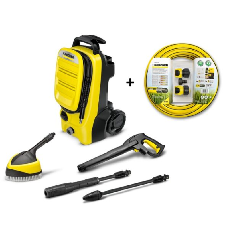 Karcher K 4 Compact UM & 10 m Garden Hose & Fittings