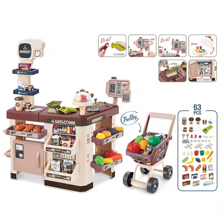 Kids-Up Pretend Play Toys Set Supermarket