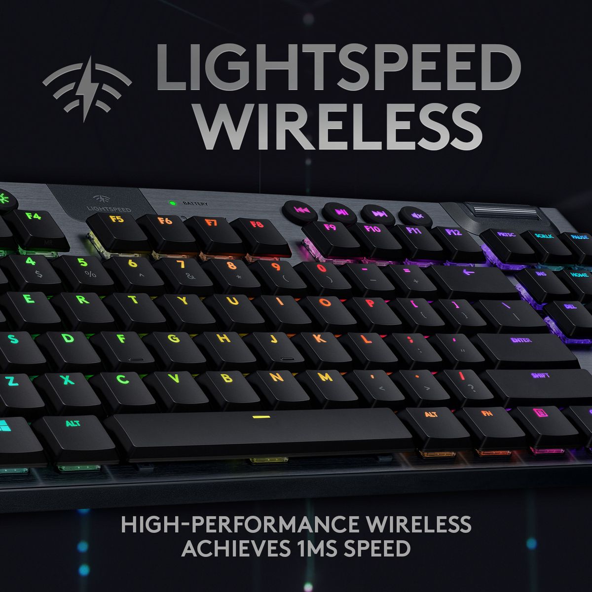 Logitech G915 X LIGHTSPEED Low-Profile Wireless Gaming Keyboard (2 Year Warranty)
PLAY THE NEXT DIMENSION
G915 TKL is a new class of wireless mechanical gaming keyboard with three selections of low-profle GL switches and pro-grade 1 ms LIGHTSPEED wireless. Capable of delivering 40 hours of non-stop gaming on a full charge. Fully customisable per key and advanced LIGHTSYNC RGB technology to synchronise lighting with any content.