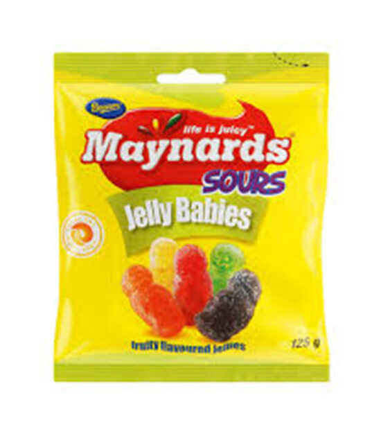 Maynards Sour Jelly Babies 60g
Maynards Sour Jelly Babies are soft, fruit-flavoured jelly sweets with a tangy twist, offering a delightful combination of sweetness and sourness in every bite. Packaged in a convenient 60g size, they're perfect for on-the-go enjoyment.