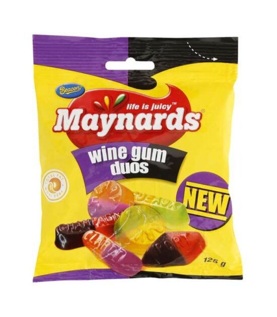 Maynards Wine Gum Duos 60g
Maynards Wine Gum Duos are delightful, dual-flavoured chewy sweets crafted to enhance life's colourful moments. Made with real fruit juice, these fruity wine gums combine two complementary flavours in each piece, offering a unique and enjoyable taste experience.