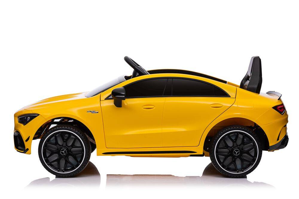 Mercedes Benz CLA45s Kids Electric Ride on With Rubber Wheels 12v Yellow