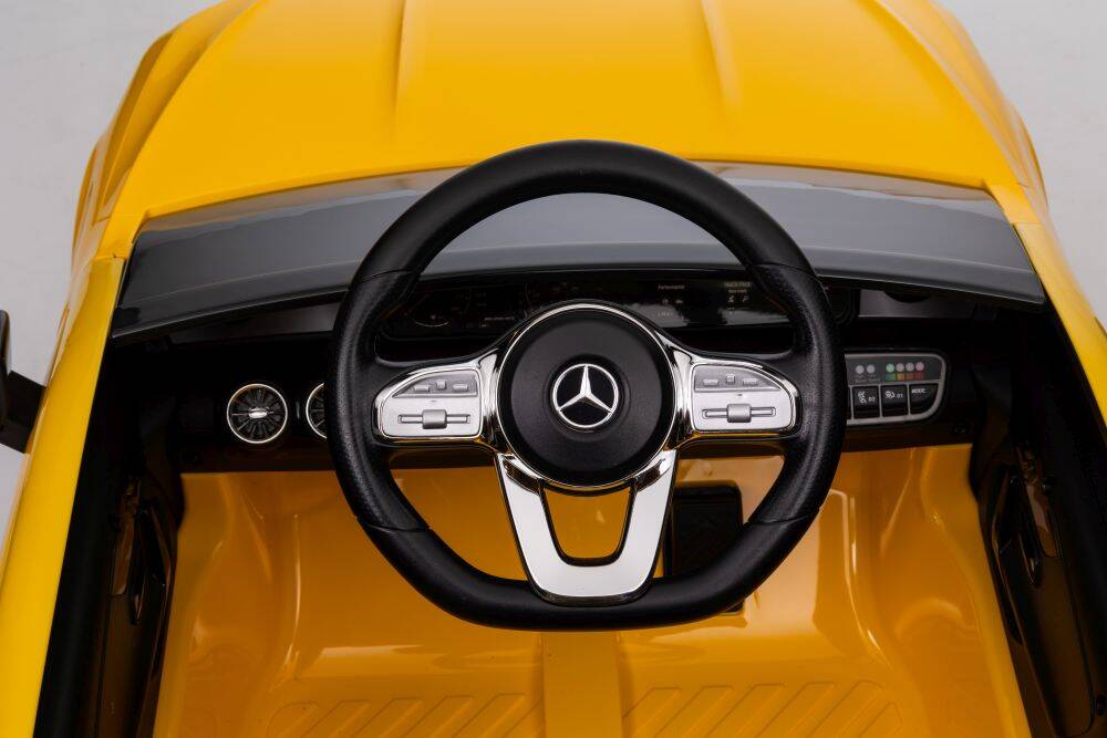 Mercedes Benz CLA45s Kids Electric Ride on With Rubber Wheels 12v Yellow