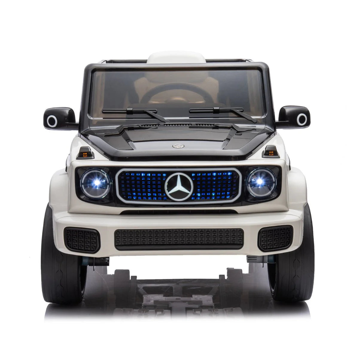 Mercedes Benz EQG Kids Ride on Car With Rubber Wheels 12v (Licensed) White