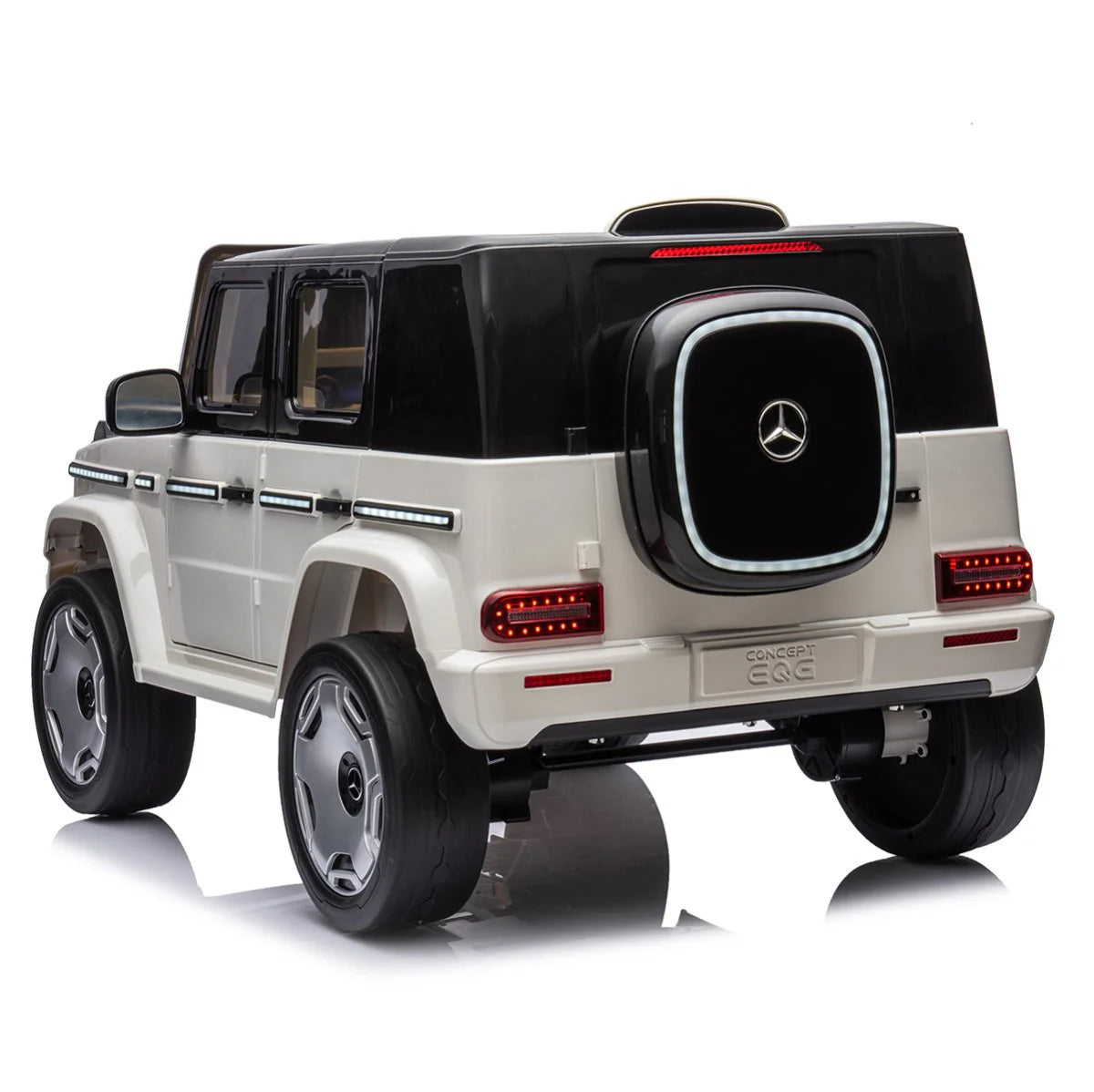 Mercedes Benz EQG Kids Ride on Car With Rubber Wheels 12v (Licensed) White