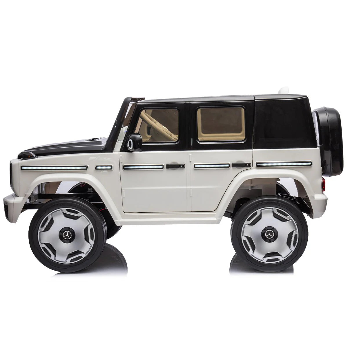 Mercedes Benz EQG Kids Ride on Car With Rubber Wheels 12v (Licensed) White