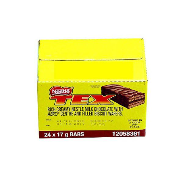 Nestle Tex Bar Mini Chocolate (24 x 18g Bars)