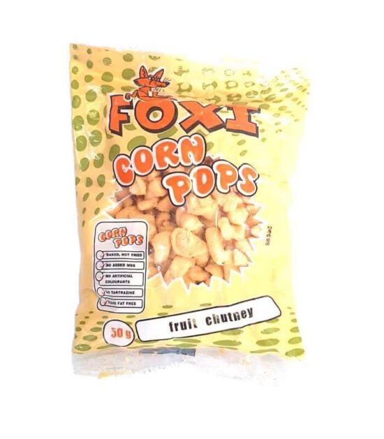 Product Description: Foxi Corn Pop Fruit Chutney 50g (Pack of 20)
Add a burst of flavor to your snack time with Foxi Corn Pop Fruit Chutney! Each 50g pack is filled with crispy, golden corn pops coated in a zesty and tangy fruit chutney seasoning that balances sweet and spicy flavors perfectly. Whether you're enjoying a quick bite at home, on the go, or sharing with friends, this pack of 20 ensures you'll always have a delicious snack ready.