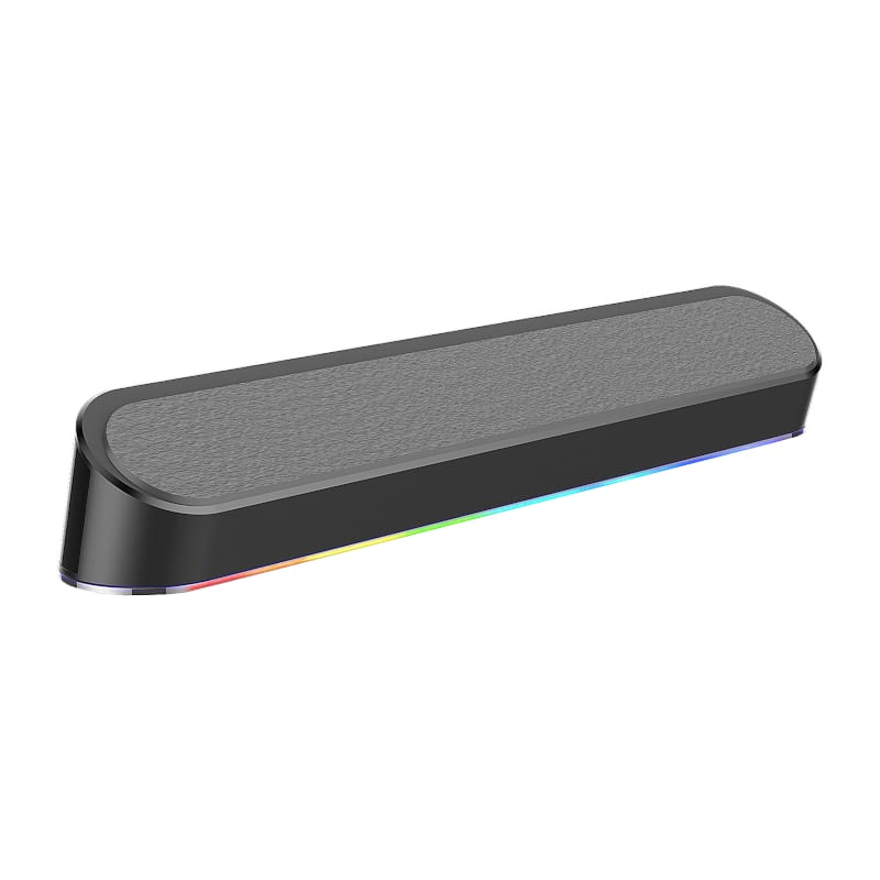 REDRAGON 2.0 Sound Bar ADIEMUS 2 x 3W RGB USB|Aux PC Gaming Speaker – Black.