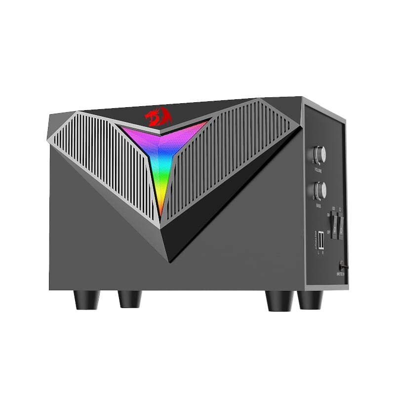 REDRAGON 2.1 Satellite Speaker TOCCATA RGB 11W Gaming Speaker β Black.