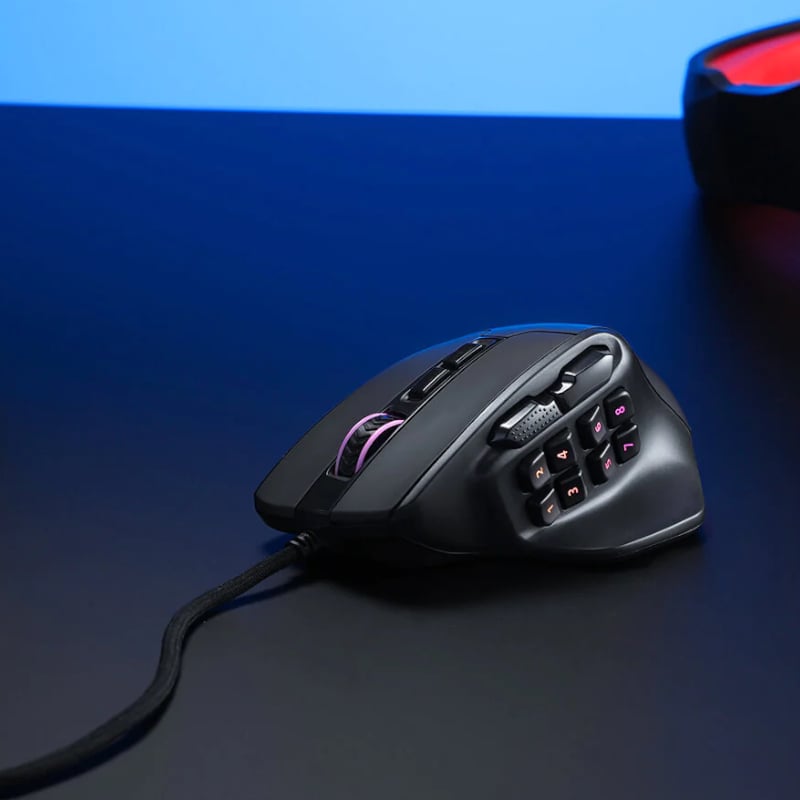REDRAGON Aatrox 6200DP RGB MMO Gaming Mouse β Black.