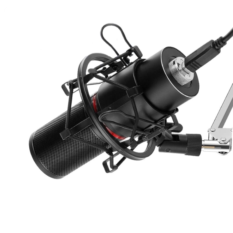 REDRAGON BLAZAR Cardioid USB Gaming Mic and Tripod β Black.