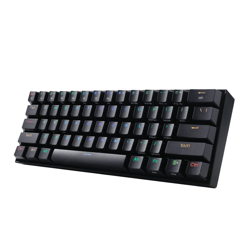 REDRAGON DRACONIC PRO Mechanical 61 Key|Bluetooth 5.0|RGB 9 Colour Modes|Rechargable Battery|Type-C Charging Cable Gaming Keyboard โ Black.