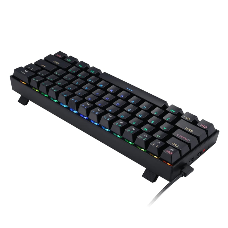 REDRAGON DRACONIC PRO Mechanical 61 Key|Bluetooth 5.0|RGB 9 Colour Modes|Rechargable Battery|Type-C Charging Cable Gaming Keyboard โ Black.