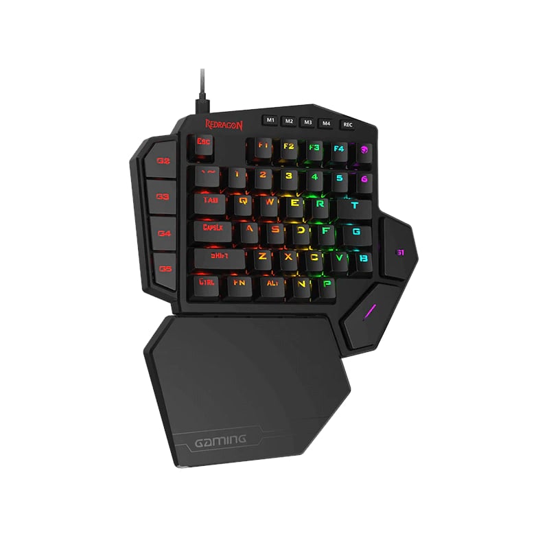 REDRAGON Diti Elite Pro One-Handed RGB Wireless Mechanical Gaming Keyboard β Black.
