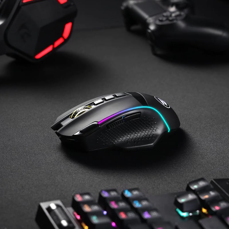 REDRAGON Enlightment 19000DPI RGB Wireless Gaming Mouse β Black.