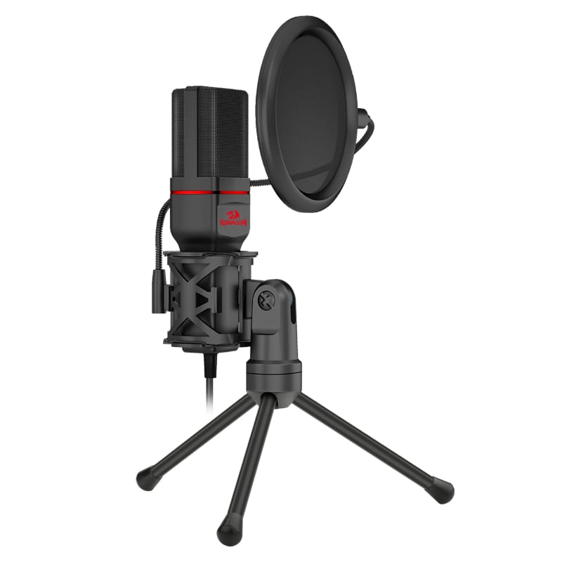REDRAGON SEYFERT 3.5mm Aux Gaming Mic and Tripod β Black.