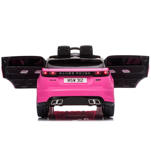 Range Rover Velar Kids Ride on Car With Rubber Wheels 12v (Licensed) Pink
